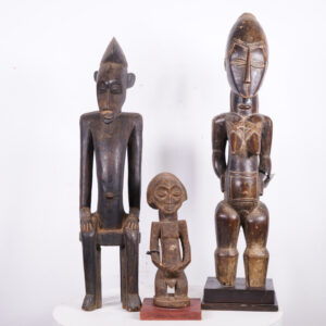 Senufo, Luba & Ivory Coast 3 Piece Statue Lot 13"-31.5"