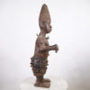 Gorgeous Benin Bronze Oba Statue 40" - Nigeria - African Tribal Art