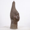 Gorgeous Benin Bronze Head 21" - Nigeria - African Tribal Art