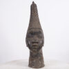 Benin Bronze Head 20" - Nigeria - African Tribal Art