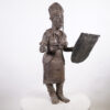 Benin Bronze Soldier Statue 33" - Nigeria - African Tribal Art
