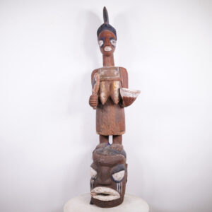 Yoruba Epa Mask with Female Figure 56.75" - Nigeria - African Tribal Art