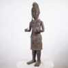 Benin Bronze Soldier Statue 39"- Nigeria - African Tribal Art