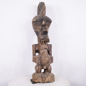 Distressed Kifwebe Songye Figure 33.5" - DR Congo - African Tribal Art