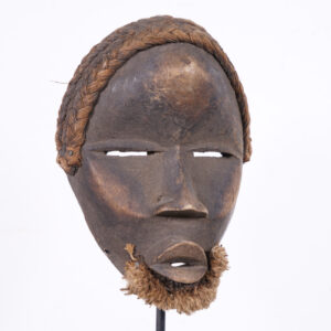 Attractive Dan Mask with Beard 9.25"- Ivory Coast - African Tribal Art