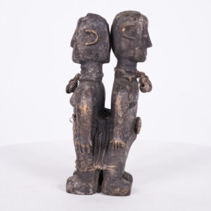 Ewe Wrapped Two Figure Statue 8.5" - Ghana - African Art