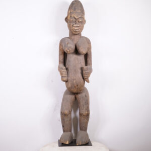 Large Yoruba Figure on Base 51.75" - Nigeria - African Tribal Art