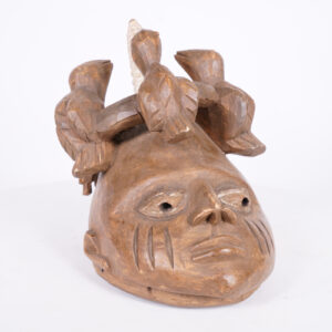 Yoruba Gelede Mask with Birds 12.25"- Nigeria - African Tribal Art