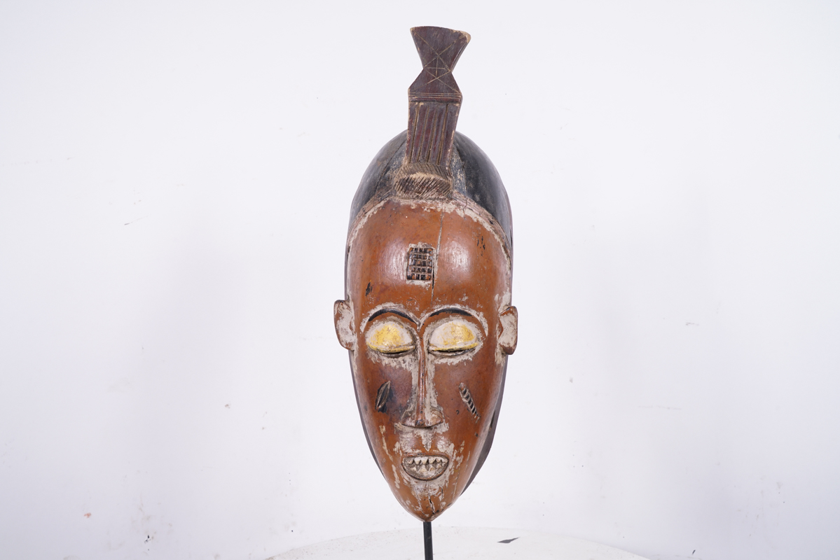 Guro Style Mask with Comb 17" - Ivory Coast - African Tribal Art