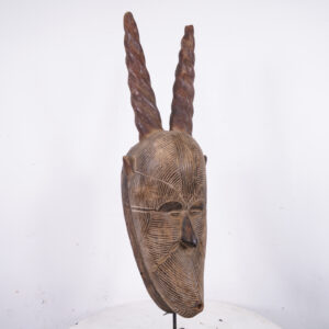 Unknown Zoomorphic Tribal Mask 26" - African Art