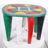 Colorful Nupe African Stool 21.25" Wide - Nigeria - Tribal Art