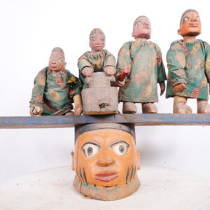 Yoruba Gelede Mask with Puppet Figures 21"- Nigeria - African Art
