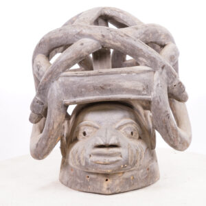 Yoruba Gelede Mask with Snake Superstructure 14"- Nigeria - African Tribal Art