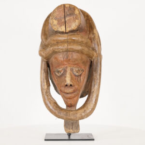 Yoruba Mask on Stand 17"- Nigeria - African Tribal Art