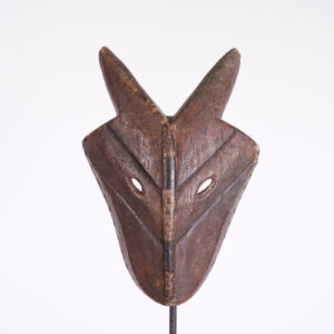 Fierce Ogoni Zoomorphic Horned Mask 11" - Nigeria - African Tribal Art