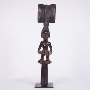 Yoruba Shango Figural Staff on Base 17.75" - Nigeria - African Art