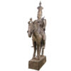 Huge Benin Bronze Horse and Rider Figure 67.5" - Nigeria - African Tribal Art