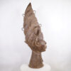 Exquisite Benin Bronze Queen Mother Head 53.5" - Nigeria - African Tribal Art