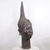 Incredible Benin Bronze Queen Mother Head 46" - Nigeria - African Tribal Art