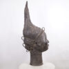 Incredible Benin Bronze Queen Mother Head 46" - Nigeria - African Tribal Art