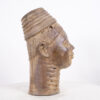 Beautiful Benin Bronze Head 14" -Nigeria - African Tribal Art