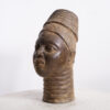 Beautiful Benin Bronze Head 14" -Nigeria - African Tribal Art
