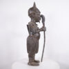 Incredible Benin Bronze Soldier Statue 32.5" - Nigeria - African Tribal Art