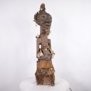 Songye Statue with Interesting Embellishments 40" - DRC - African Art