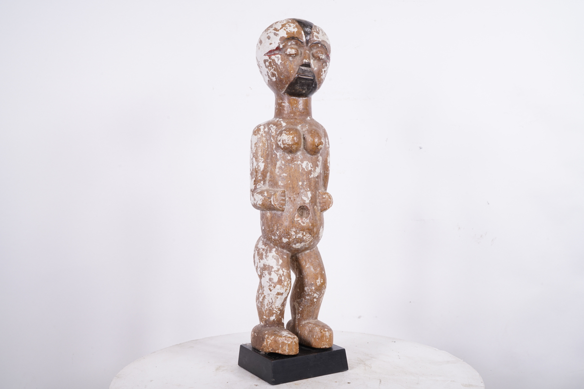 Female Galoa Statue on Base 23.5"- Gabon - African Tribal Art