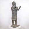 Incredible Yoruba Bronze Bowman Ife Statue 49.5" - Jebba Nigeria - African Tribal Art