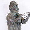 Incredible Yoruba Bronze Bowman Ife Statue 49.5" - Jebba Nigeria - African Tribal Art