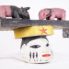 Yoruba Gelede Mask with Two Animals 23.75" Wide - Nigeria - African Art