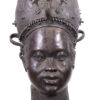 Massive Benin Bronze Queen Mother Head 78" - Nigeria - African Tribal Art