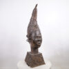 Gorgeous Benin Bronze Queen Mother Head 39.5" - Nigeria - African Tribal Art