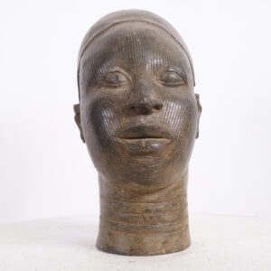 Incredible Yoruba Bronze Ife Head 12.5" - Nigeria - African Tribal Art