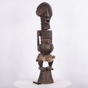 Songye Statue with Embellishments 33" - DRC - African Tribal Art