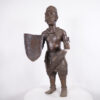 Benin Bronze Soldier Statue 33.25" - Nigeria - African Tribal Art