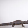 Benin Bronze Crocodile Statue 67.5" Long - Nigeria - African Tribal Art