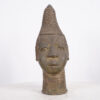 Benin Bronze Head 14" - Nigeria - African Tribal Art