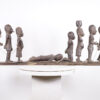 Benin Bronze Slave Trade Procession 59" Long - Nigeria - African Tribal Art