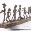 Benin Bronze Slave Trade Procession 41" Long - Nigeria - African Tribal Art
