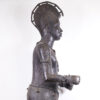 Huge Benin Bronze Soldier Statue 77.5" - Nigeria - African Tribal Art