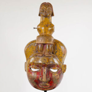 Ibibio Frontal Figural Mask 16" - Nigeria - African Tribal Art