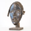 Gorgeous Dan Mask with Braided Hair on Stand 10" - Ivory Coast - African Tribal Art