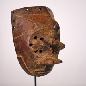 Attractive Kuba Mask on Stand 12" - DR Congo - African Tribal Art