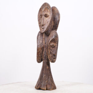 Lega Statue with Four Faces 18"- DR Congo - African Tribal Art