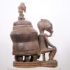 Baule Mouse Oracle African Container with Two Figures 28.5" - Ivory Coast