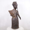 Benin Bronze Queen Mother Statue 39" - Nigeria - African Tribal Art