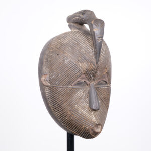 Interesting Songye Style Mask with Bird 13" - DR Congo - African Tribal Art