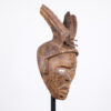 Unusual Bakongo Mask with Glass Eyes 16" - DRC - African Tribal Art